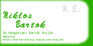 miklos bartok business card